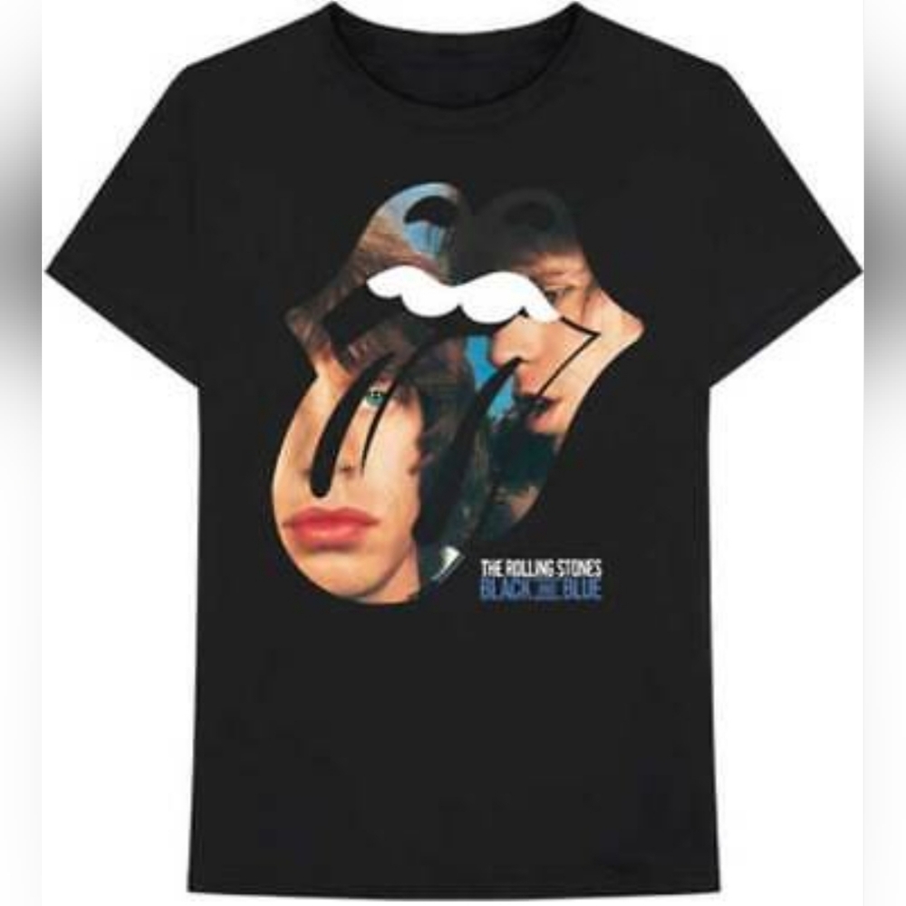 Bravado Rolling Stones Black and Blue Band T-shirt Mick Jagger size XXL UNISEX